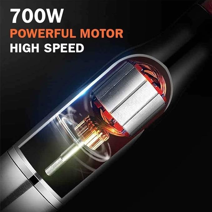 700W Immersion Hand Blender Stainless Steel Stick Blender Includes Mixing Beaker/Whisk Attachment/Milk Frother