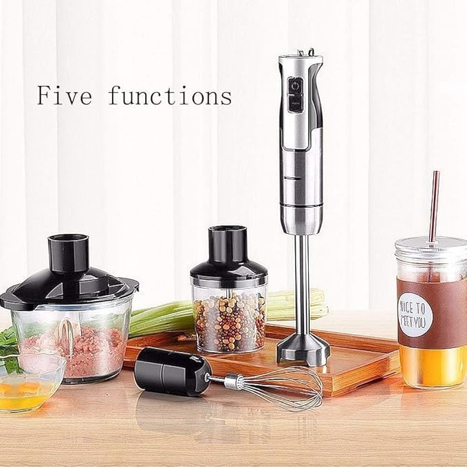 Immersion Hand Blender 2-Speed Stick Blender with Food Grinder BPA-Free ContainerMilk FrotherEgg WhiskPuree Infant Food Smoothies Sauces and Soups