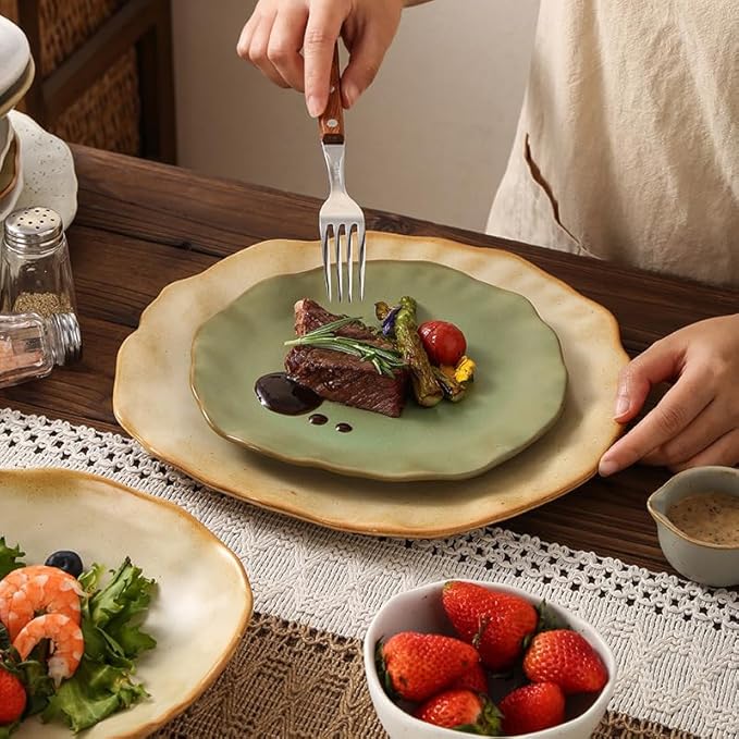 Ceramic Dinnerware Set 18Pcs White Porcelain Dishes