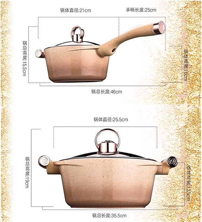 8 Pieces Wok Soup Pot Household Gas Induction Cooker Supplies Kitchen Pot Cooking Set Kitchen Pan Set Variety Pack