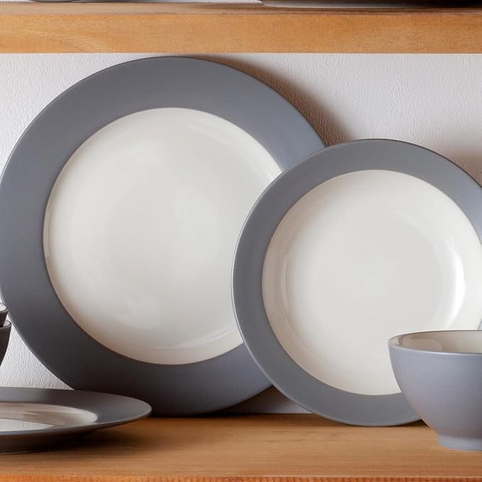Noritake Colorwave Slate 12-Piece Rim Dinnerware Set Service for 4