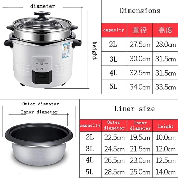 HousewaresRice Cooker Home Intelligent Insulation Multi-function Stainless Steel Inner Pot Spoon Steamer And Measuring Cups ﻿