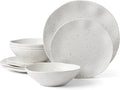 Oneida 895951 Terrazzo Melamine Cream 12 Piece Dinnerware Set Lightweight Melamine Material