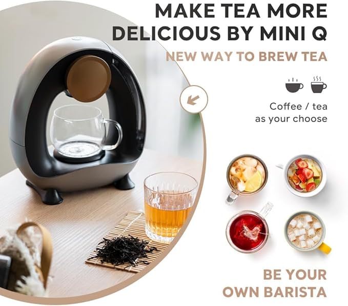 Single-Serve Coffee Maker 2 in 1 One Cup Coffee Machine Compatible with K-Cup Pod &amp Coffee Grounds/Tea with One Button OperationFast Brew in 1 minuteCompact For Home Office RV and Dorm (Black