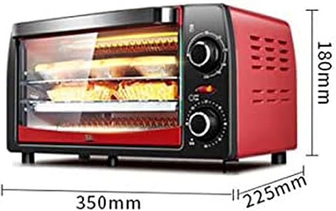 Kitchen Convection Oven - 1050 Watt Countertop Turbo Rotisserie Rotisserie Roaster Cooker with Grill Griddle Top Rack Dual Hot Plates Toaster Baking Tray