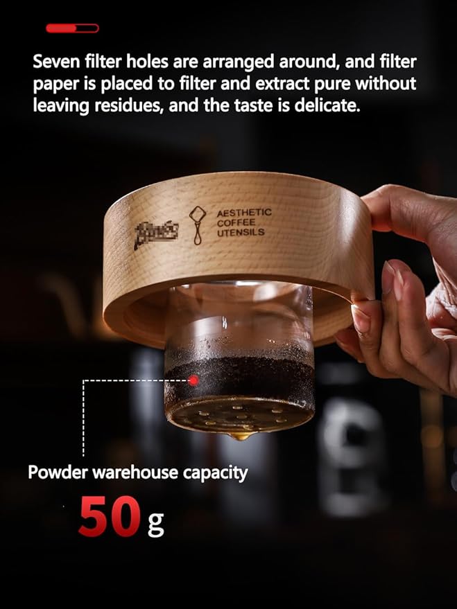 Cold Brew Coffee Maker 15oz Slow Drip Ice Coffee Maker Borosilicate Glass Pour Over Drip Coffee Brewer for Home Coffee Bar Accessories