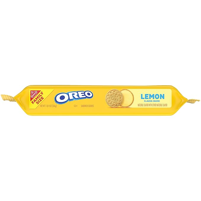 OREO Lemon Creme Sandwich Cookies Family Size 12 - 20 oz Packs