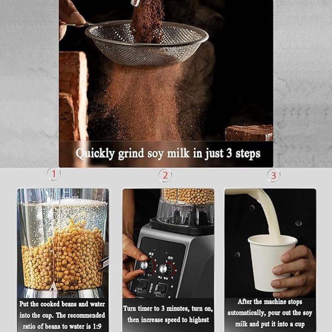 Professional-Grade 2200W Blender: 5.5L High-Capacity Multi-Function Kitchen Powerhouse with Noise Reduction
