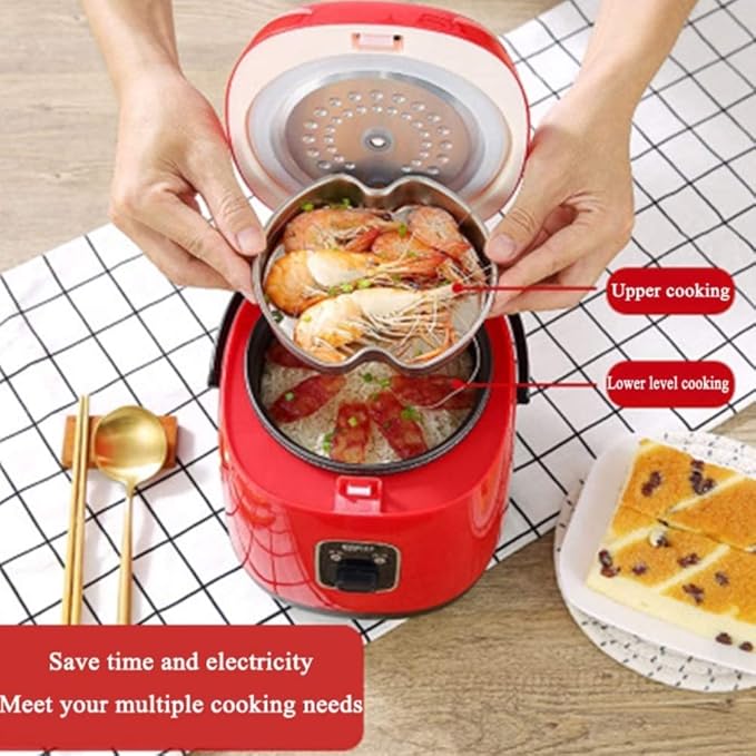 Rice Cookers Mini Household Smart Rice Cooker With Aluminumalloy Non-Stick Liner For 1 People (1.2L)