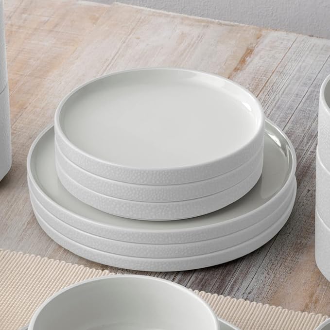Noritake ColorTex Stone White 16-Piece Dinnerware Set Service for 4