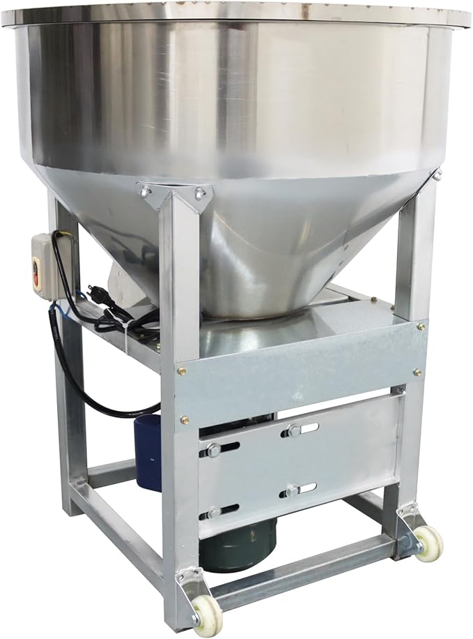 110lbs Dry Powder Mixer Blender Feed Mixer Blender Mixing Machine Dry&ampWet Particle 201 Stainless Steel 110v 3kw