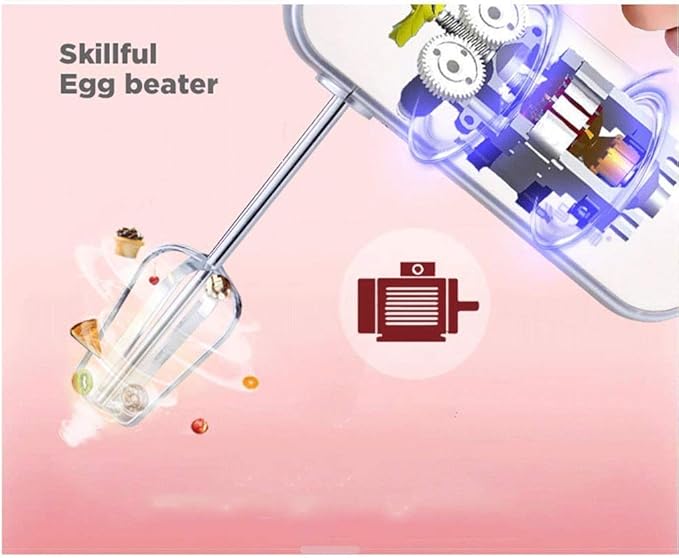 Egg Beater 200W High Power Design 5 Speeds Efficient Transmission ABS + Stainless Steel Design Blender