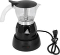 Asixxsix Electric Espresso Maker 150ML Electric Espresso Coffee Maker Electric mocha Pot with Detachable Base Aluminum Electric Mocha Pot Coffee Machine for Home Kitchen Office