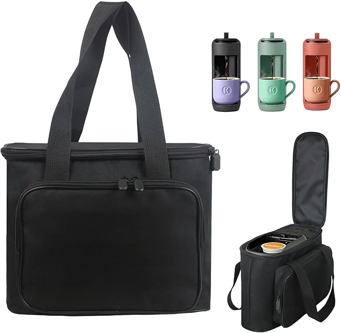 Carrying Bag for Keurig K-Mini Mate Single Serve Coffee Maker Portable Single Serve Coffee Maker Travel Carrying Case Thick Padded for Protection Storage Tote Bag for Coffee Machine