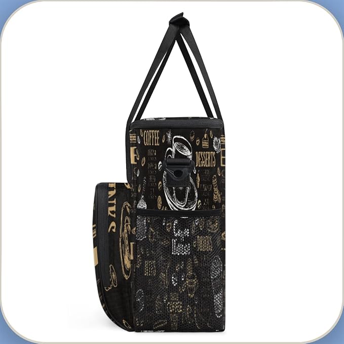 cfpolar Coffee Maker Storage Bag Waterproof Travel Carrying Storage Tote Bag Organizer Case Compatible with K-Mini or K-Mini Plus And Suitable for Other Accessories With Pockets for K-Cup Pods