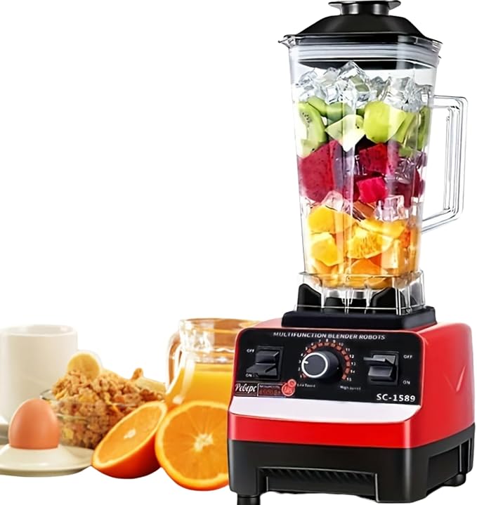 Blender1200W 8-Blade Blender for Kitchen - 67oz Large Capacity Smoothie Maker | 7-Speed Professional Ice Crusher with BPA-Free Pitcher | Space-Saving Design