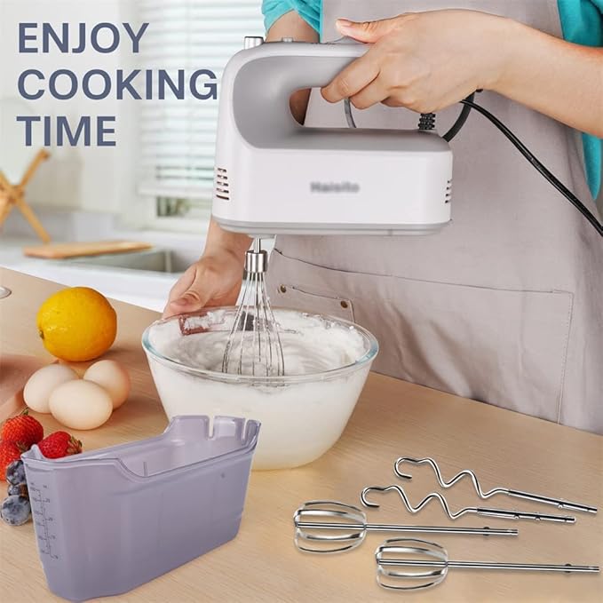 350W Electric Hand Mixer 5 Speed Food Blender Handheld Mixer Egg Beater Automatic Cream (A (A As the picture shows)