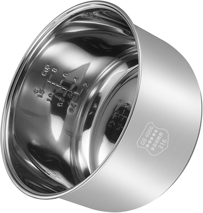 Electric Pressure Cooker Liner Compatible With Midea Electric Pressure Cooker 316L Stainless Steel Liner 4L 5L 6L Inner Thickening General(4L)