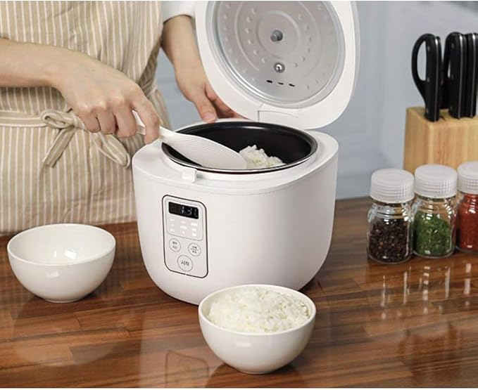 Rosa Rice Cooker for 1-3 People Delicious rice 24 Hours PresetPortable Rice Cooker 3 Cups 9.4 x 8.3 x 7.9 White 220V(Provide 110 volt transformer)