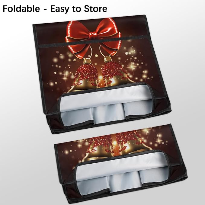 cfpolar Kitchen Aid Mixer Cover Compatible with 6-8 Quarts Christmas Red Bells Xmas Stand Mixer Cover Kitchen Aid Mixers Accessories Appliance Organizer Bag Dust Covers with Zipper Pocket