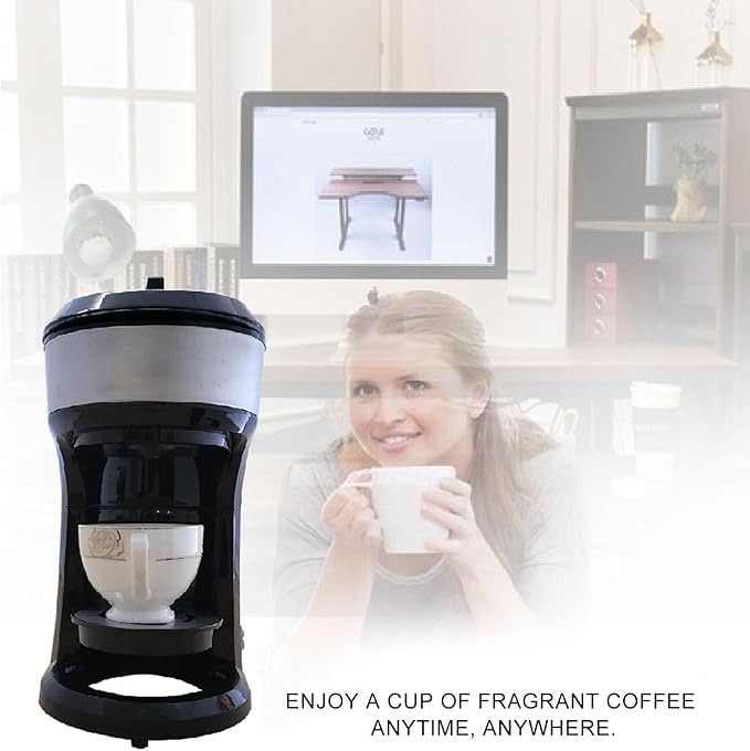 HEEPDD 2 in 1 Capsule Coffee Maker Stainless Steel Panel 800W Accurate Temperature Control Capsule Coffee Maker Personal Single Serve Drip Coffee Machine for Home Travel