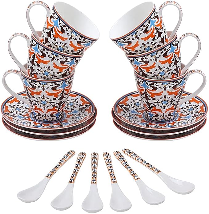 Porlien Bohemian 16-piece Dinnerware Set (Teacup and saucer set)
