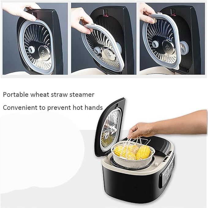 5-Liter Household Rice Cooker with Double Inner Pots And Multi-Functional Design 24-Hour Timer And Keep-Warm Function Suitable for 1-8 People