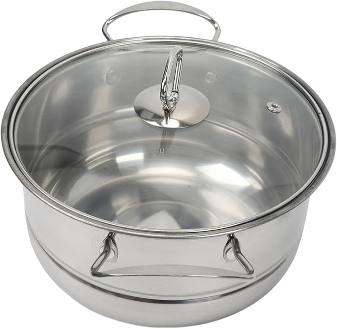 MAVIS LAVEN Stainless Steel Cookware Set Stainless Steel Pot Pan Set with Glass Lids for Gas Induction Cookers Pots Pans Cooking Kit (18Pcs)