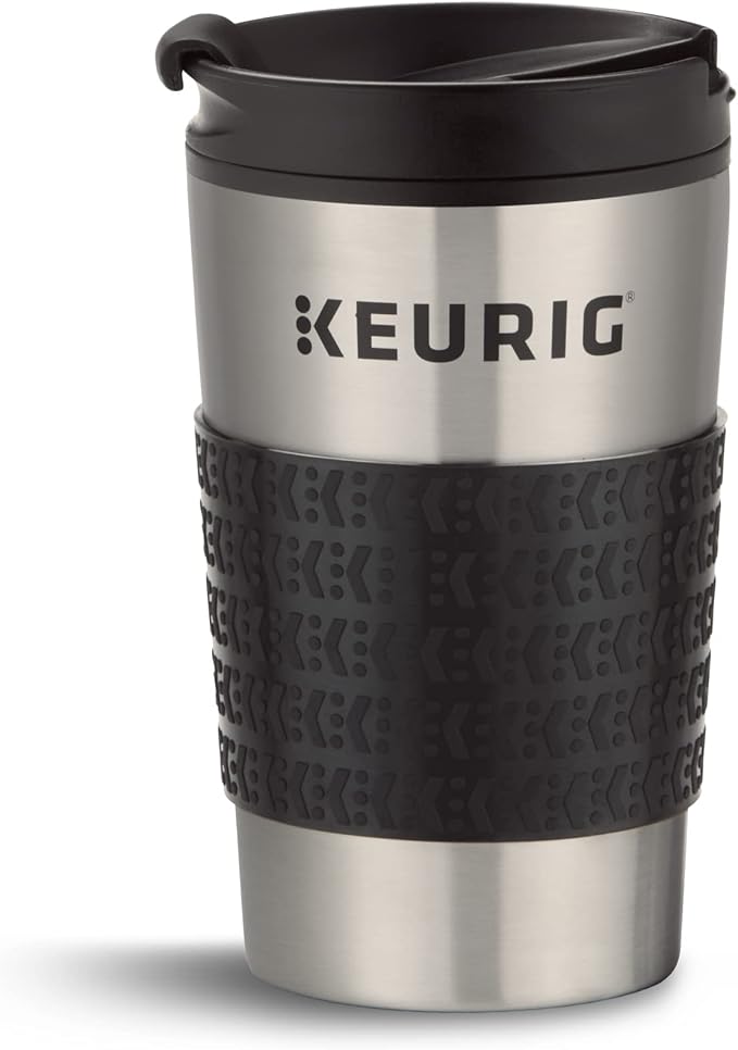 Keurig 3-Month Brewer Maintenance Kit 7 Count &amp Travel Mug Fits K-Cup Pod Coffee Maker 1 Count (Pack of 1) Stainless Steel