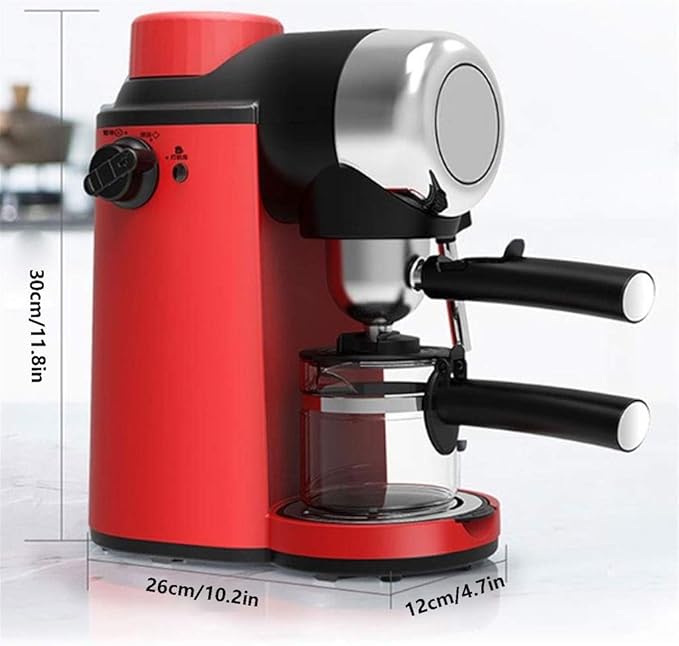 Mini Semi-Automatic Coffee Machine with Milk Frother - Perfect for Espresso and Cappuccino Brewing