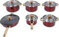 6 Piece Stainless Steel Pan Set Stainless Steel Cookware Set Induction Frying Pan Pot Cookware Saucepan Set with Lids Multifunctional Frying Pans Milk Pans for Kitchen Cooking