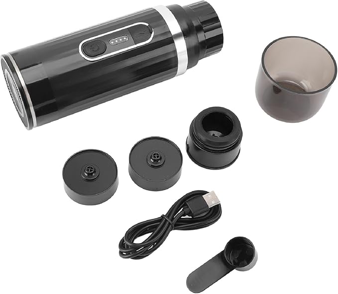 Focket Portable Coffee Maker Leakproof Automatic Heating with 7500 mAh Battery for Charging 12V 24V