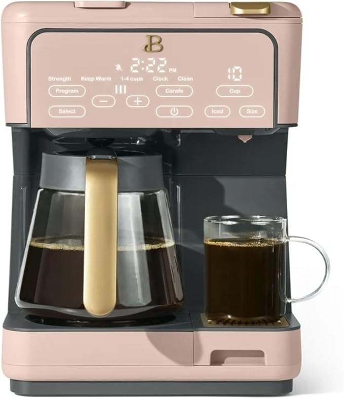 Multi-Brew Coffee Maker 12-Cup Carafe + Single-Serve Pods or Grounds Over Ice Touch Display by Drew Barrymoree.