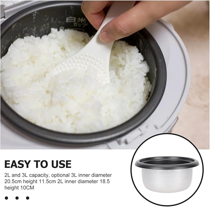 Compatible For Non Stick Rice Cooker Liner Alloy Material Electric Accessories Cooking Pot Inner Kitchen Cookware Parts(25.5x20cm)