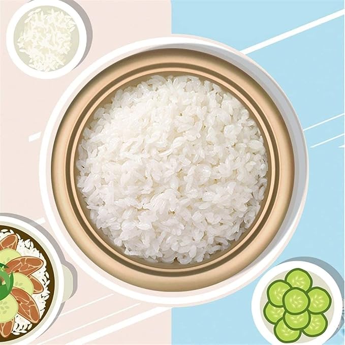 Rice Cooker Household Non-Stick Rice Cooker Keep Warm Function One-Key Cooking for 1-5 People (3L) ()
