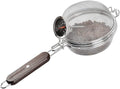 Home Coffee Bean Roaster Tool - CAFEMASY Portable Stainless Steel Handy Coffee Roaster Mesh Pan Tool with Thermometer for Home &amp Outdoor Coffee Beans Baking