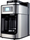 JITUIHOM 1.2L Automatic Espresso Coffee Machine with Grinder - Drip Maker for Home and Office 110V/1000W
