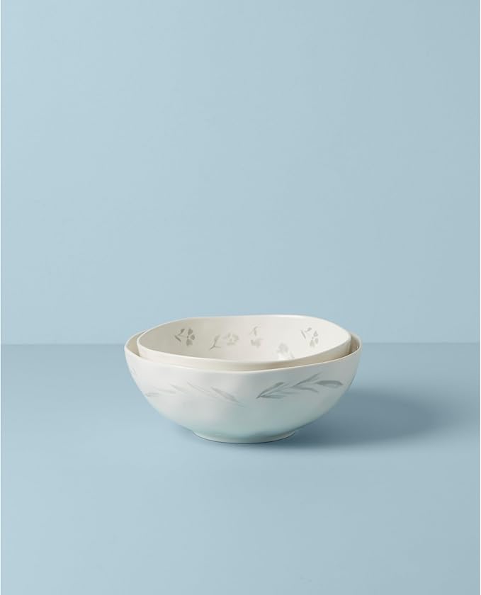 Lenox Oyster Bay 2-Piece Nesting Serving Bowls 5.50 LB White