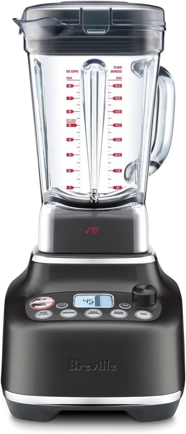 Breville BBL920BST Super Q Commercial-Grade Home Blender Black Stainless Steel