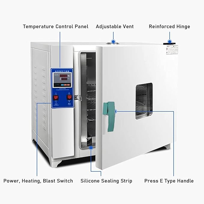 Digital Lab Blast Drying Oven - Forced Air Convection Constant Temperature Design for Test Drying Heat Treatment &amp Heating Applications(43L)
