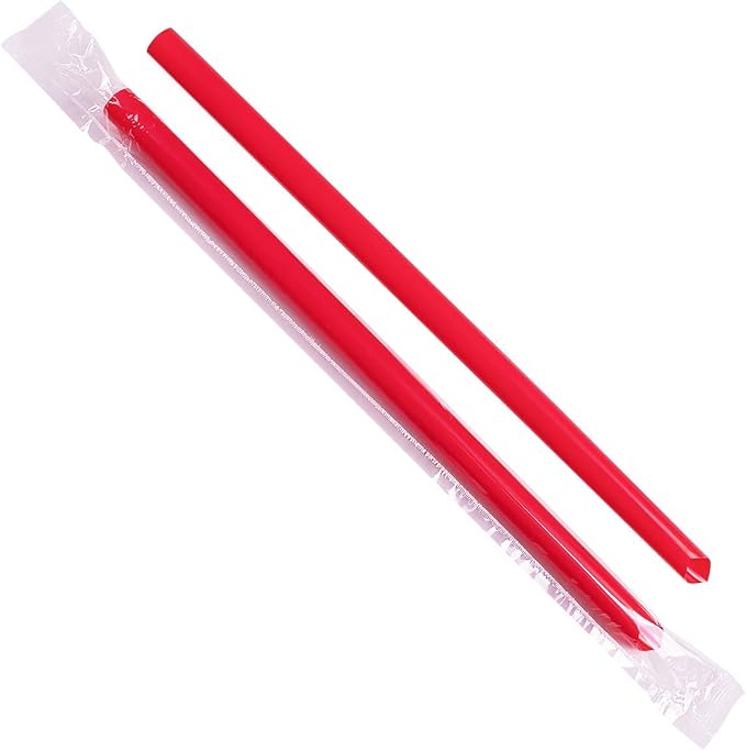 Karat C9060s (Red) 9 Boba Straws (10mm) - Red (Case of 1600)