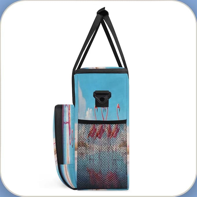 Love Flamingo Blue Coffee Maker Carrying Bag for Keurig K-Mini or K-Mini Plus Storage Portable Coffee Maker Travel Bag