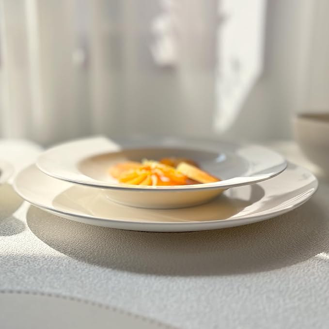 Anveena 16 Piece Dinnerware Set for 4 Plates and Bowls Set.For Family Dinner&amp Kitchen Use Microwave &amp Dishwasher Safe