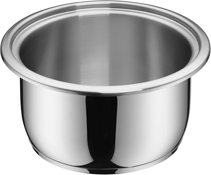 WMF Click&ampServe Induction 7-Piece Saucepan Set Removable Handle Cooking Pot Set with Glass Lid Frying Pan Cromargan Stainless Steel