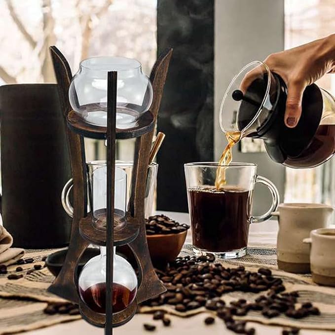Beverage Equipment Durable Cold Brew Coffee Maker 600ML/20.29oz Siphon Coffee Maker Durable Iced Coffee Maker with Adjustable Water Flow Siphon Coffee Maker