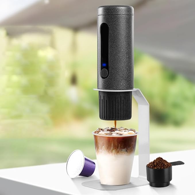 Manually Operated Handheld Coffee Maker 5V Rechargeable for Kitchen Home Travel Driving Office/77