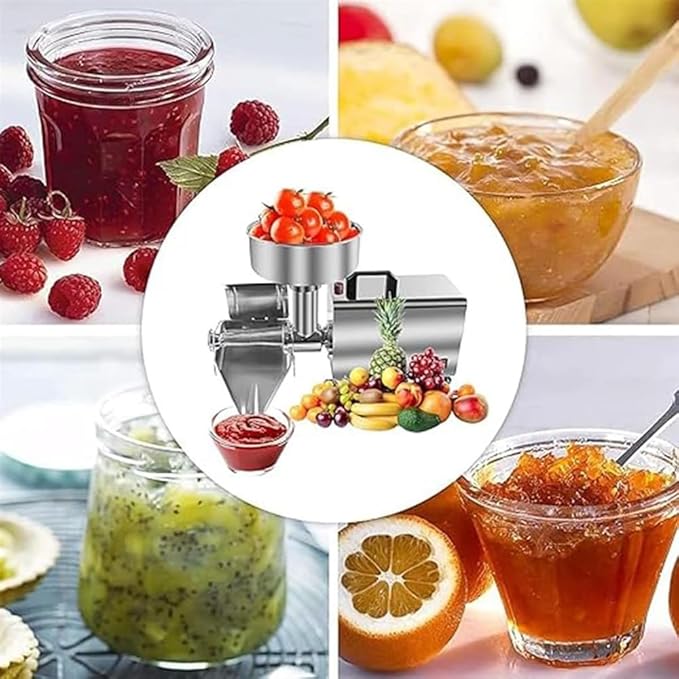 Electric Tomato Strainer Commercial 370W Tomato Milling Machine Stainless Steel Food Press Machine Tomato Sauce Maker Food Squeezer Tomato Sauce Machine