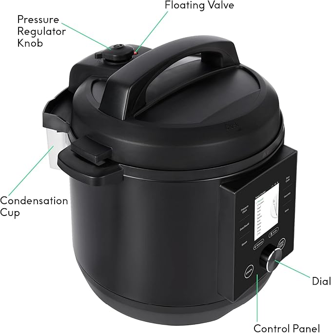 CHEF iQ Smart Pressure Cooker with WiFi and Built-in Scale - Easy-to-Use 10-in-1 Multicooker with 500+ Guided Recipes - Rice Cooker Slow Cooker Instant Meals for Foodies - 6 Quart - Family Size