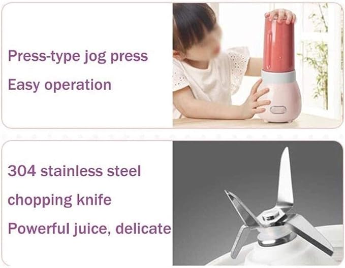 Portable Personal Size Smoothies and Shakes Handheld Fruit Machine 400ML USB Rchargeable Juicer Cup Ice Blender Mixer