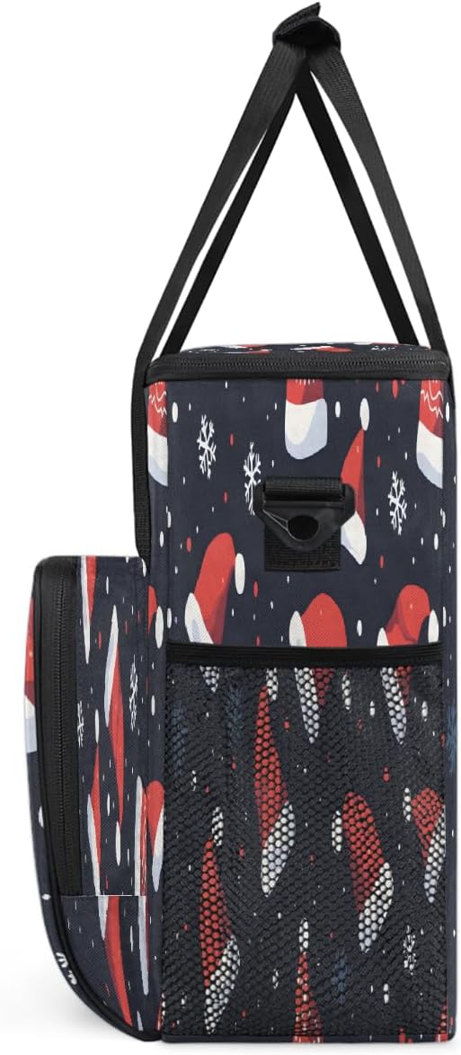 Christmas (703) Coffee Maker Carring Bag Travel Carrying Storage Tote Bag Compatible with Keurig K-Mini or K-Mini Plus Portable Single Serve Coffee Brewer Case with Pockets for K-cup Pods